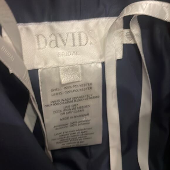 David’s Bridal blue marine strapless bridesmaid dress new with tag size 4 - Picture 6 of 6